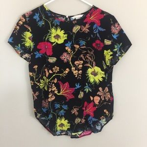 Bold Floral Print Blouse